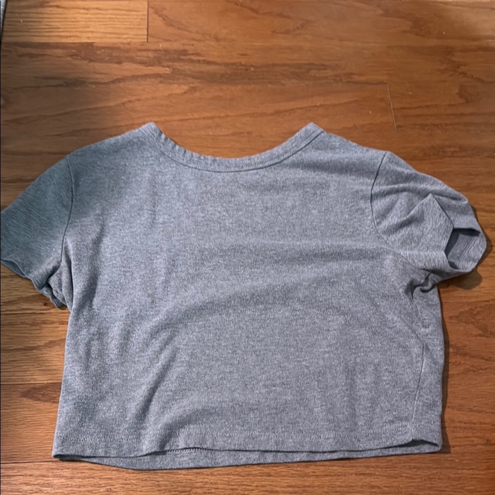Wild Fable Gray Short Sleeve Crop Tee